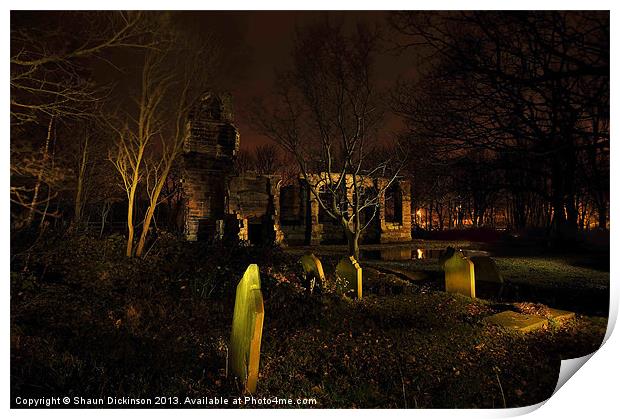 St Catherines Chapel Ruins Print by Shaun Dickinson
