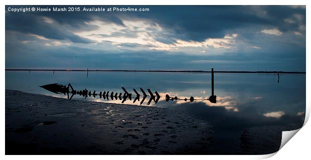  Reflective at Breydon Water Print by Howie Marsh