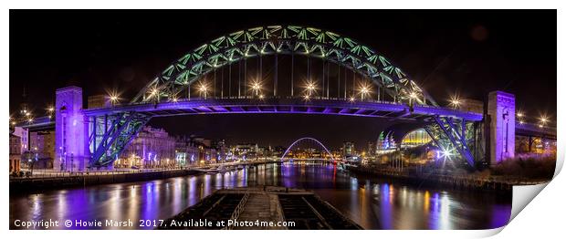 Tyne Bridges Print by Howie Marsh