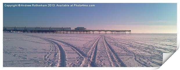 Snow on the Beach Print by Andrew Rotherham