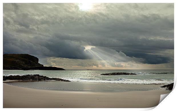 Tiree Beach, Inner Hebrides, Scotland Print by Louise Bellin
