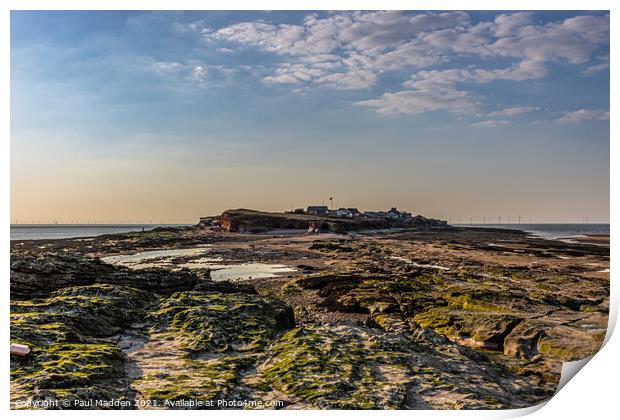 Hilbre Island from the Middle Eye Island Print by Paul Madden