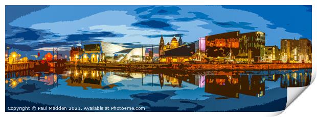 Canning Dock Panoramic Print by Paul Madden