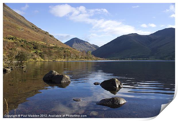 Wastwater lake District Cumbria Print by Paul Madden