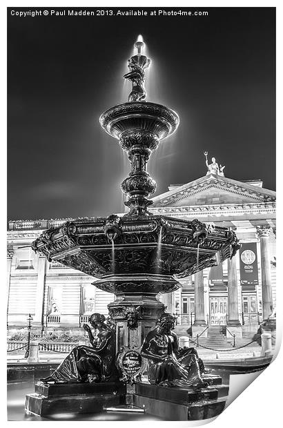 William Brown Street Fountain Print by Paul Madden