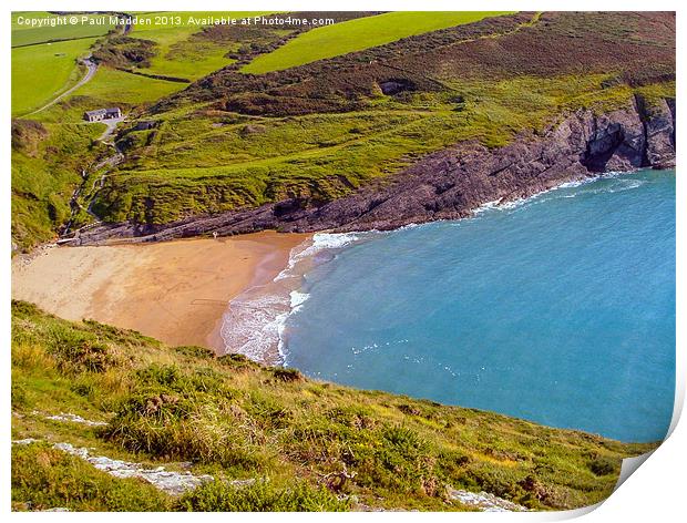 Mwnt Bay, Ceredigion, Wales Print by Paul Madden