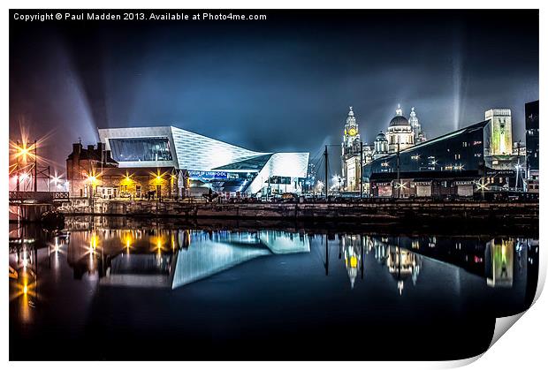 Museum Of Liverpool And Liver Building Print by Paul Madden