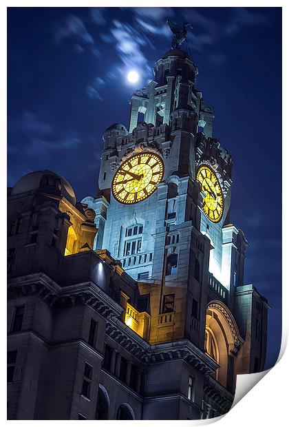 Top of the tower at Liverpool Print by Paul Madden