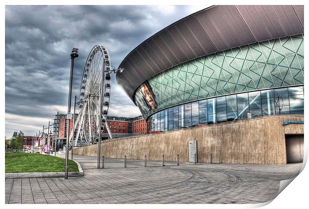 Liver Echo Arena and big wheel Print by Paul Madden
