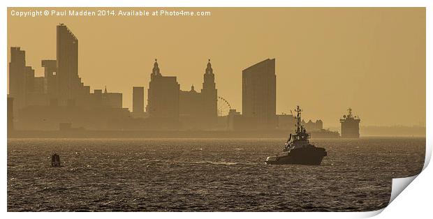 Mersey in the morning Print by Paul Madden