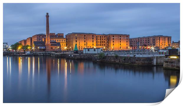 Albert Dock from the Canning Dock Print by Paul Madden