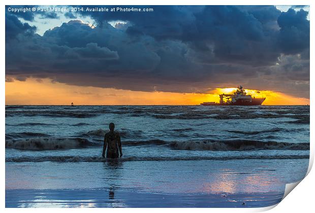 The Polar King from Crosby Beach Print by Paul Madden