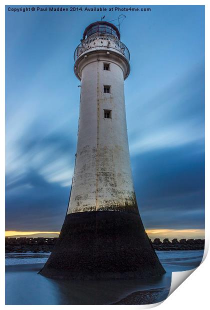 New Brighton Lighthouse Print by Paul Madden