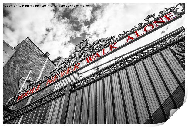 Anfield - The Shankly Gates Print by Paul Madden