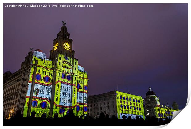 Liver Building Yellow Submarine Projection Print by Paul Madden
