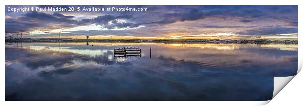 Crosby Marina Lake Print by Paul Madden