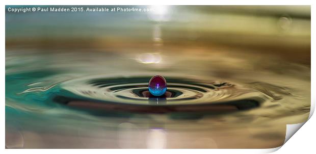 Droplet rising Print by Paul Madden