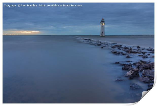 New Brighton Lighthouse Print by Paul Madden