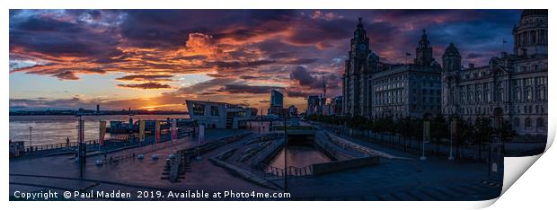 Liverpool Pier Head Panorama Print by Paul Madden