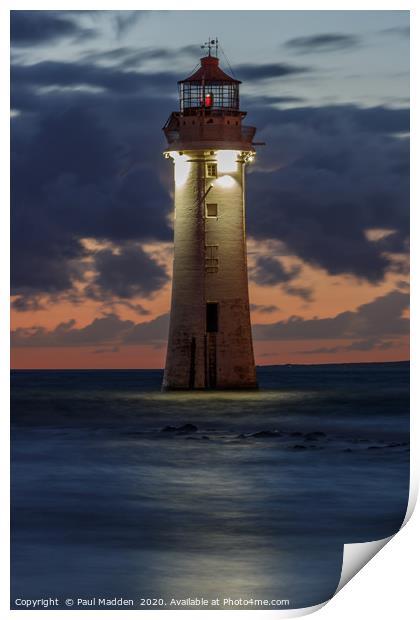 New Brighton Lighthouse Print by Paul Madden
