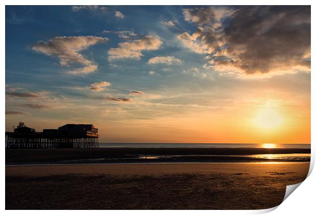  Blackpool sunset Print by Timothy Large