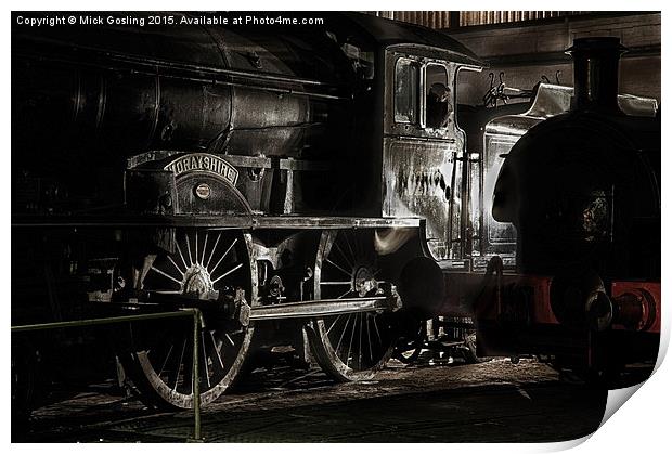  The last classD49, Morayshire, in the roundhouse  Print by RSRD Images 