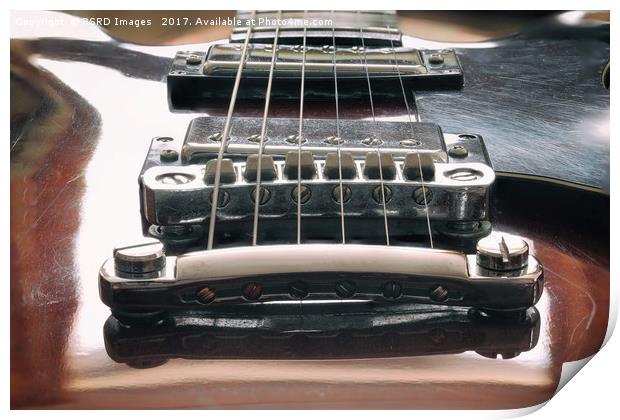 Tune-O-Matic bridge and Humbuckers. Print by RSRD Images 