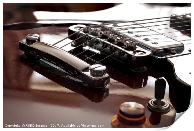 Epiphone Tune-O-Matic bridge and Humbucker. Print by RSRD Images 