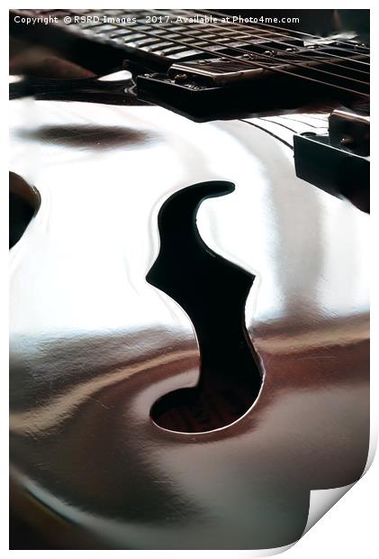 Guitar "f" hole. Print by RSRD Images 