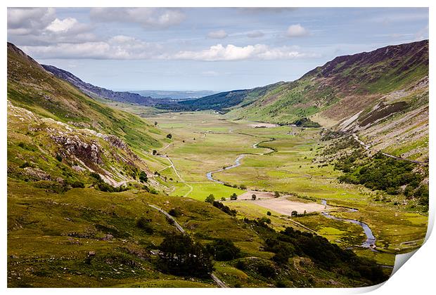 Nant Ffrancon Print by David Craig Hughes