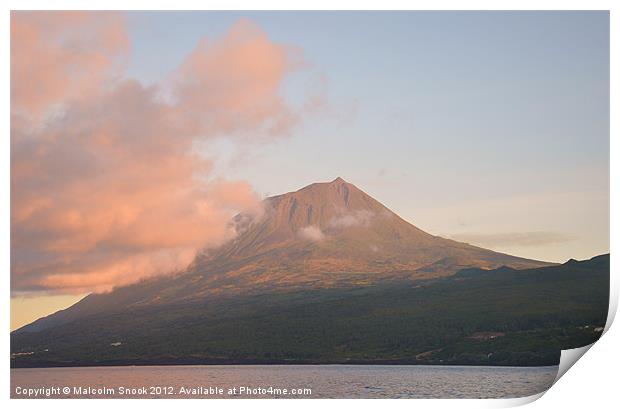 Pico at sunset Print by Malcolm Snook
