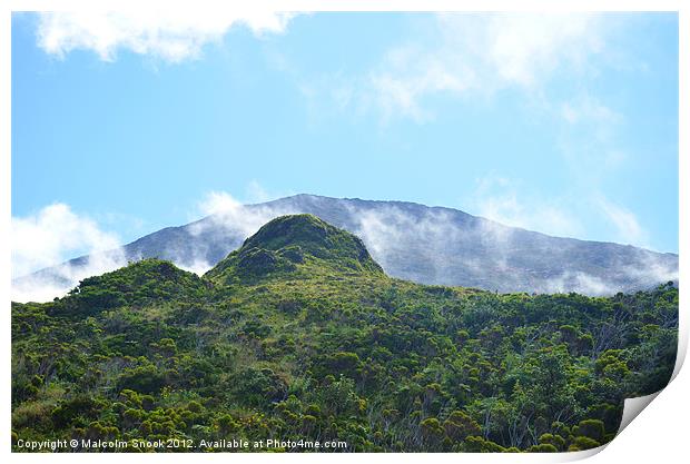 Clouds on Pico Alto Print by Malcolm Snook