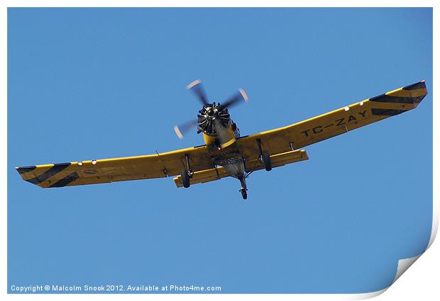 Low flying cropsprayer Print by Malcolm Snook