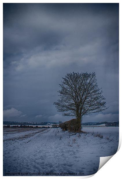 Cold Tranquillity Print by Keith Cullis