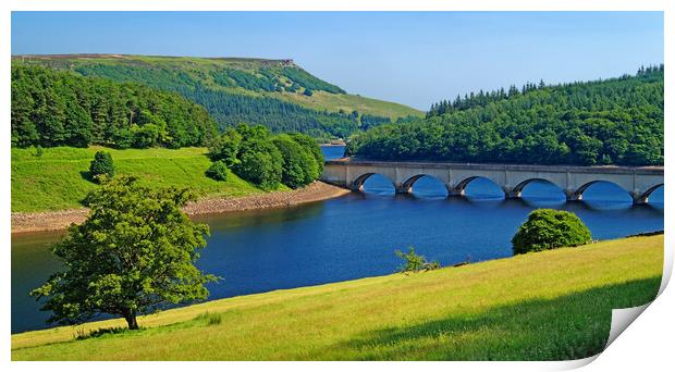 Ladybower and Ashopton Viaduct  Print by Darren Galpin