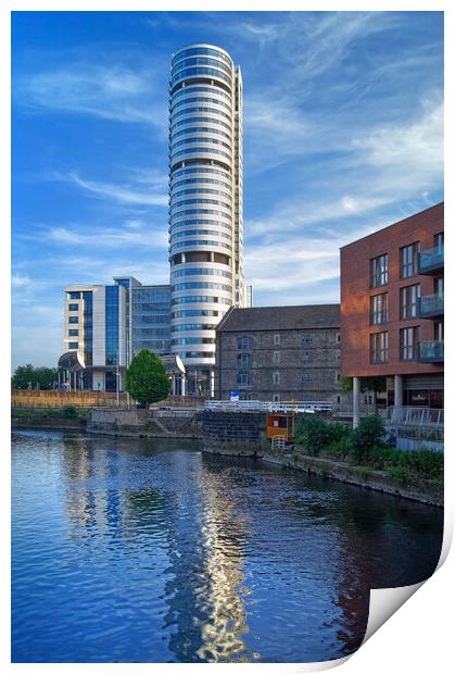 Bridgewater Place and River Aire in Leeds  Print by Darren Galpin