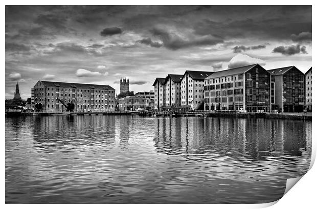 Gloucester Docks and Cathedral   Print by Darren Galpin