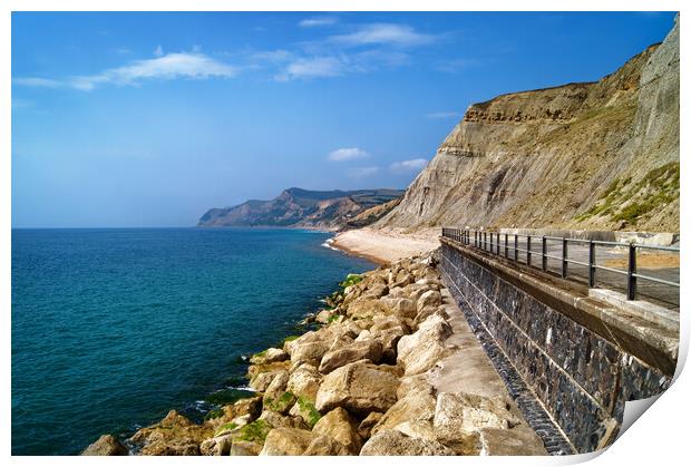 Jurassic Coast from West Bay Print by Darren Galpin