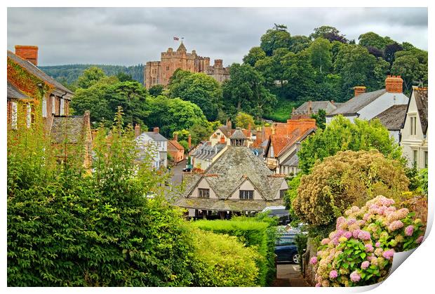 Dunster Village and Castle Exmoor Somerset Print by Darren Galpin