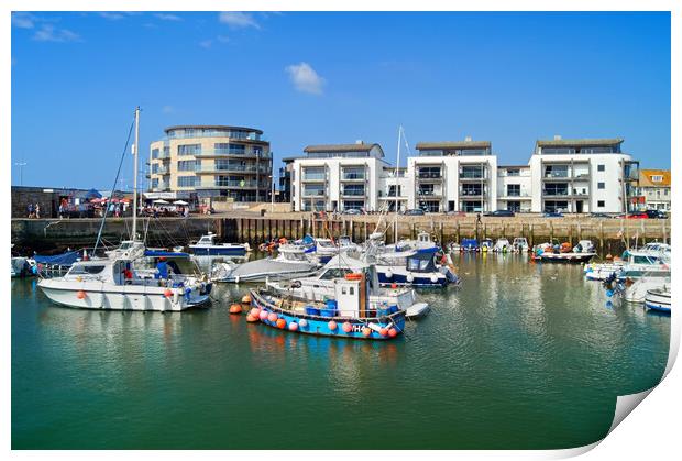 West Bay Harbour Print by Darren Galpin