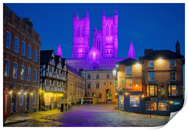 Lincoln Cathedral and Castle Square Print by Darren Galpin