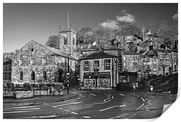 Holmfirth Town Centre Print by Darren Galpin