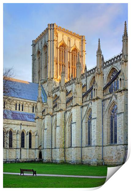 Central Tower, York Minster Print by Darren Galpin