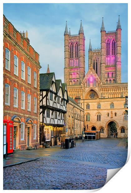 Lincoln Cathedral and Castle Square Print by Darren Galpin