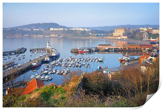 Scarborough  Harbour View, North Yorkshire Print by Darren Galpin