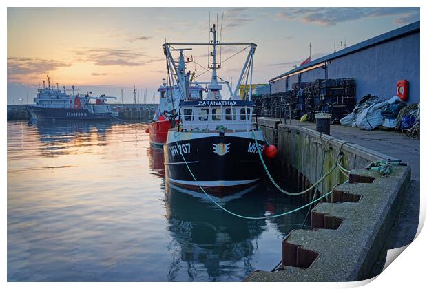 Scarborough Harbour Sunrise, North Yorkshire Print by Darren Galpin
