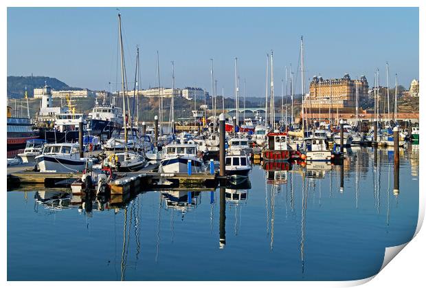 Scarborough Harbour Reflections Print by Darren Galpin