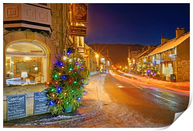 Christmas in Castleton Print by Darren Galpin