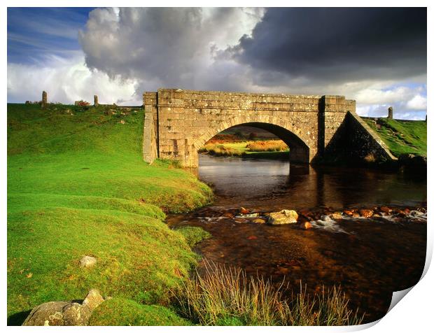 Cadover Bridge, Dartmoor Print by Darren Galpin
