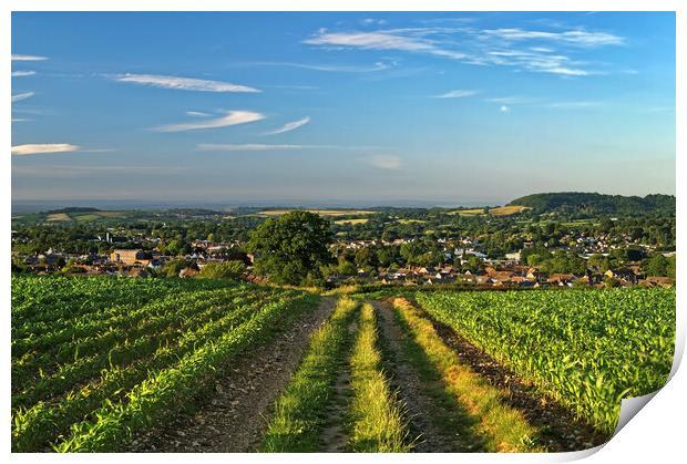 View over Chard, Somerset  Print by Darren Galpin